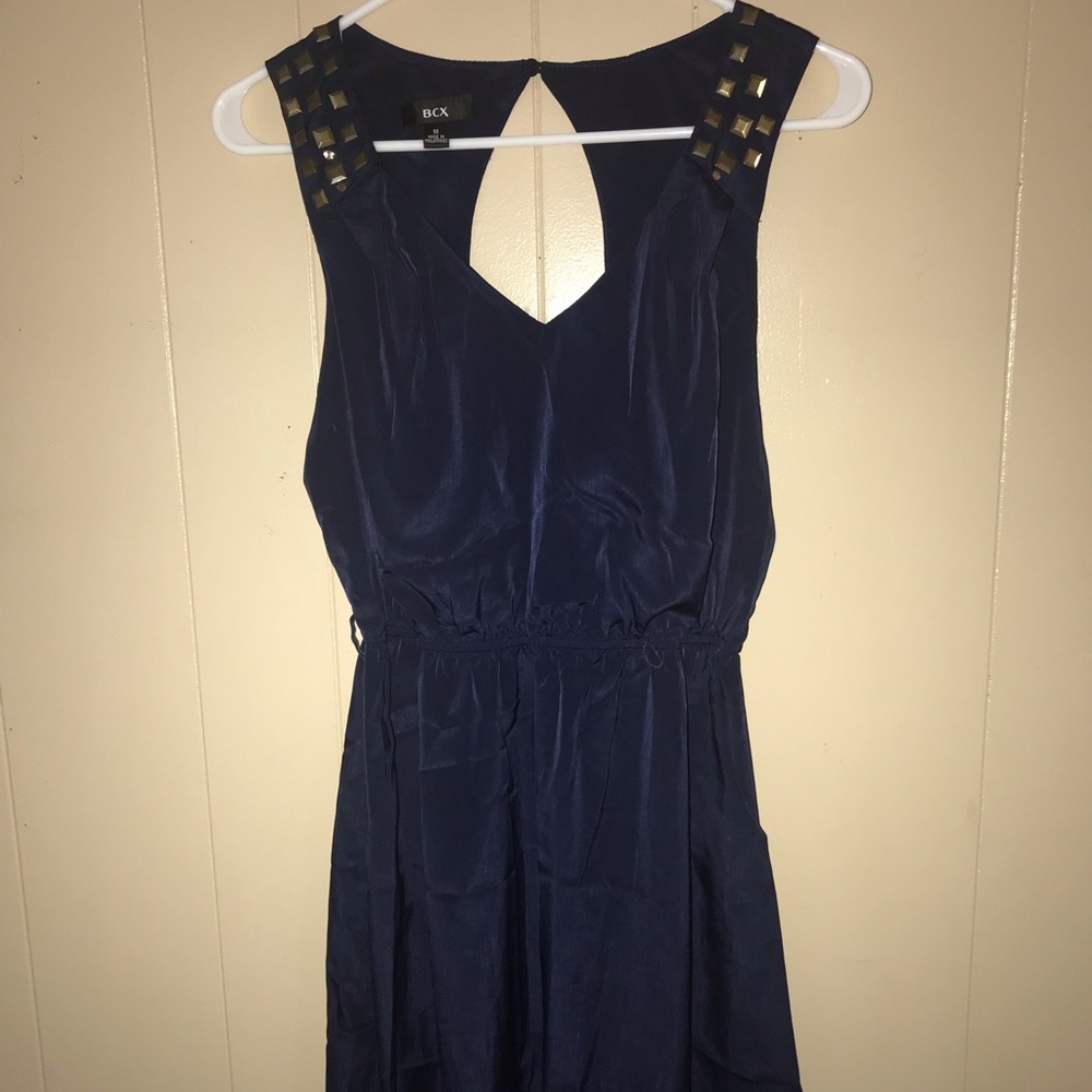 Navy Dress with Studs